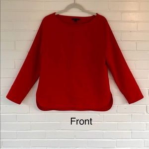 Banana Republic red top with tailored detail